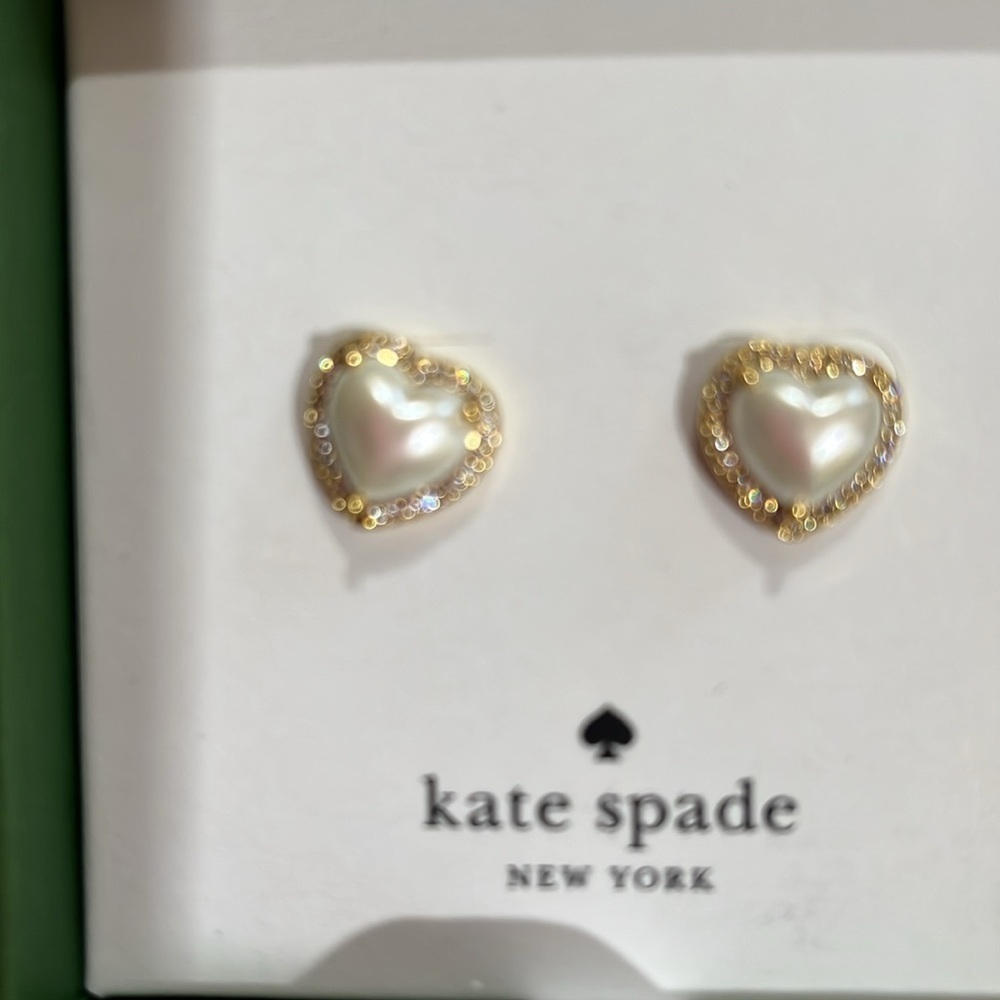 Kate Spade My Love Cream/Gold Earrings - Picture 4 of 4